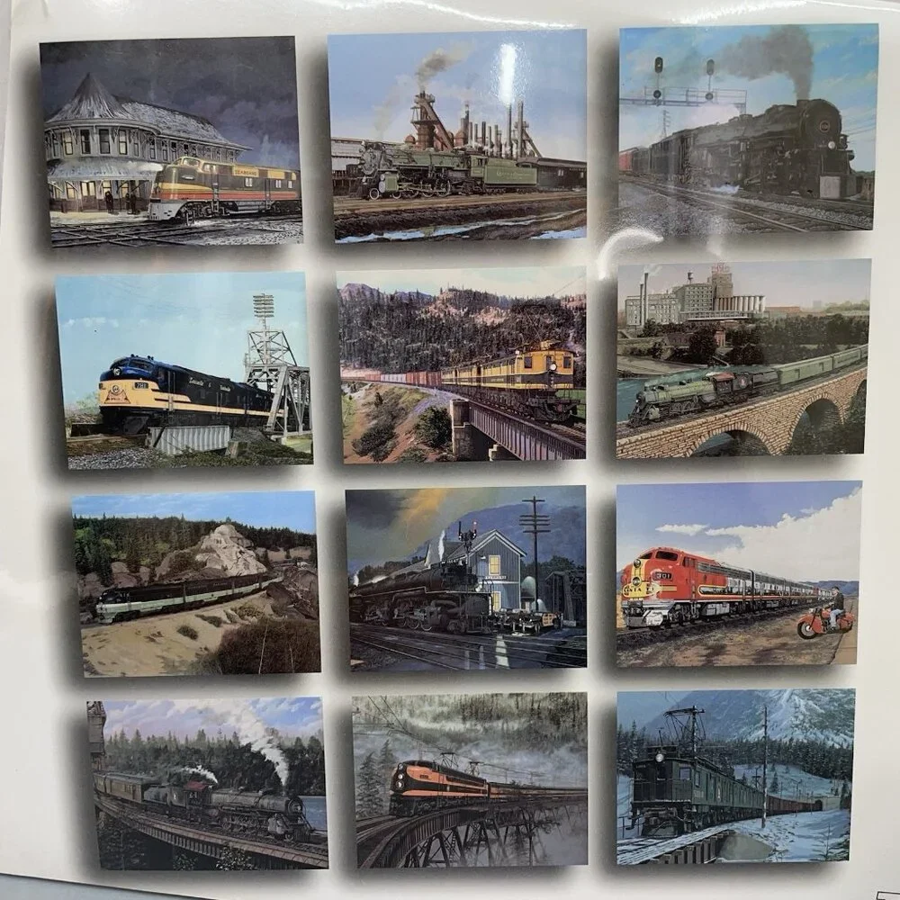 2007 Classic Trains Calendar Art Prints of Jim Jordan 13.5x11